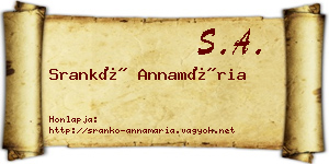 Srankó Annamária névjegykártya